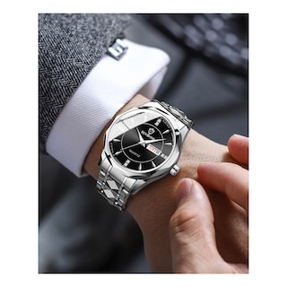 Foto 4 | Reloj De Cuarzo Con Calendario De Acero De Tungsteno Impermeable Para Hombre - Venta Internacional.