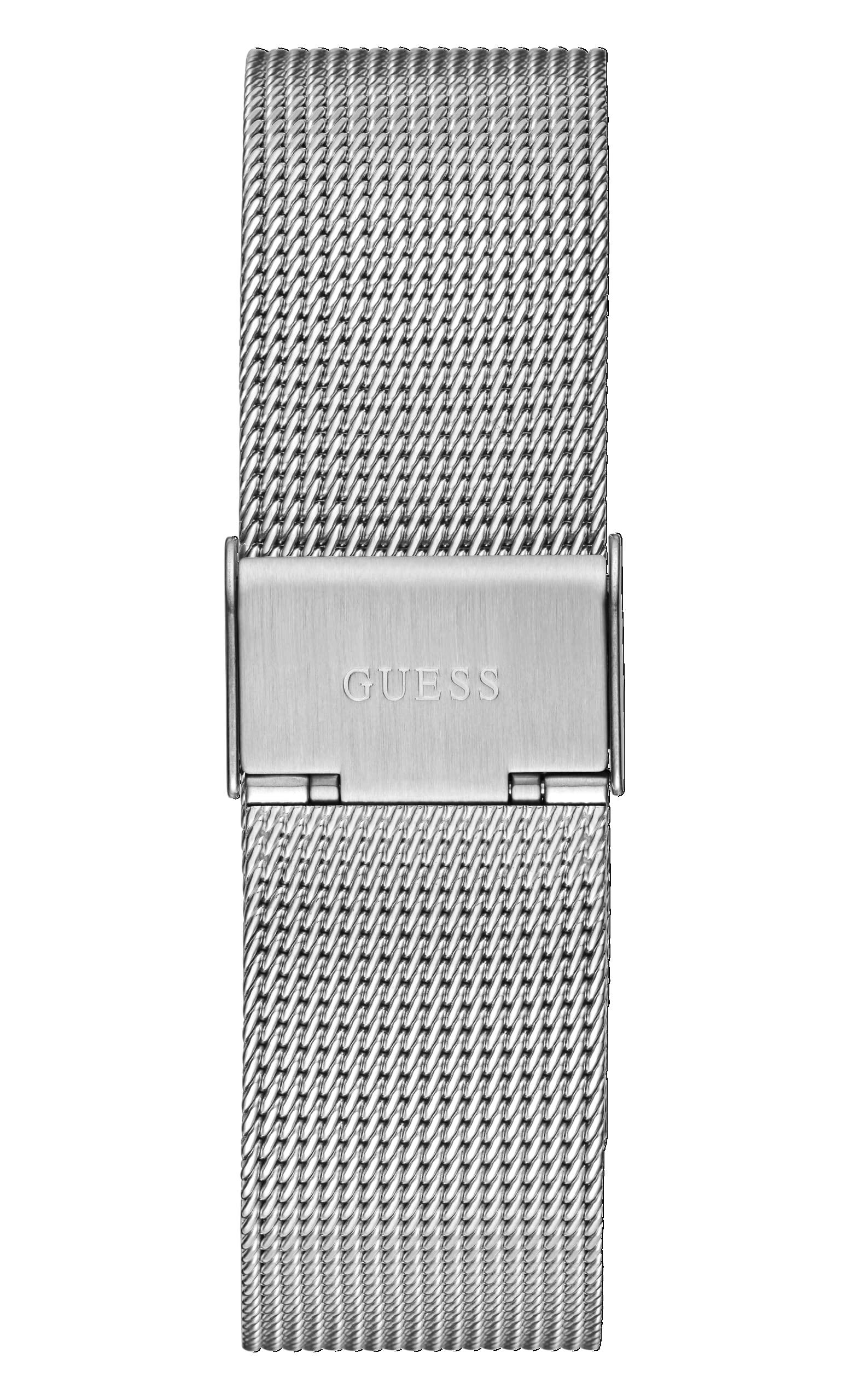 Foto 4 pulgar | Pulsera Watch Guess Para Hombre En Tono Plateado, Caja Plateada De 44 Mm - Venta Internacional.