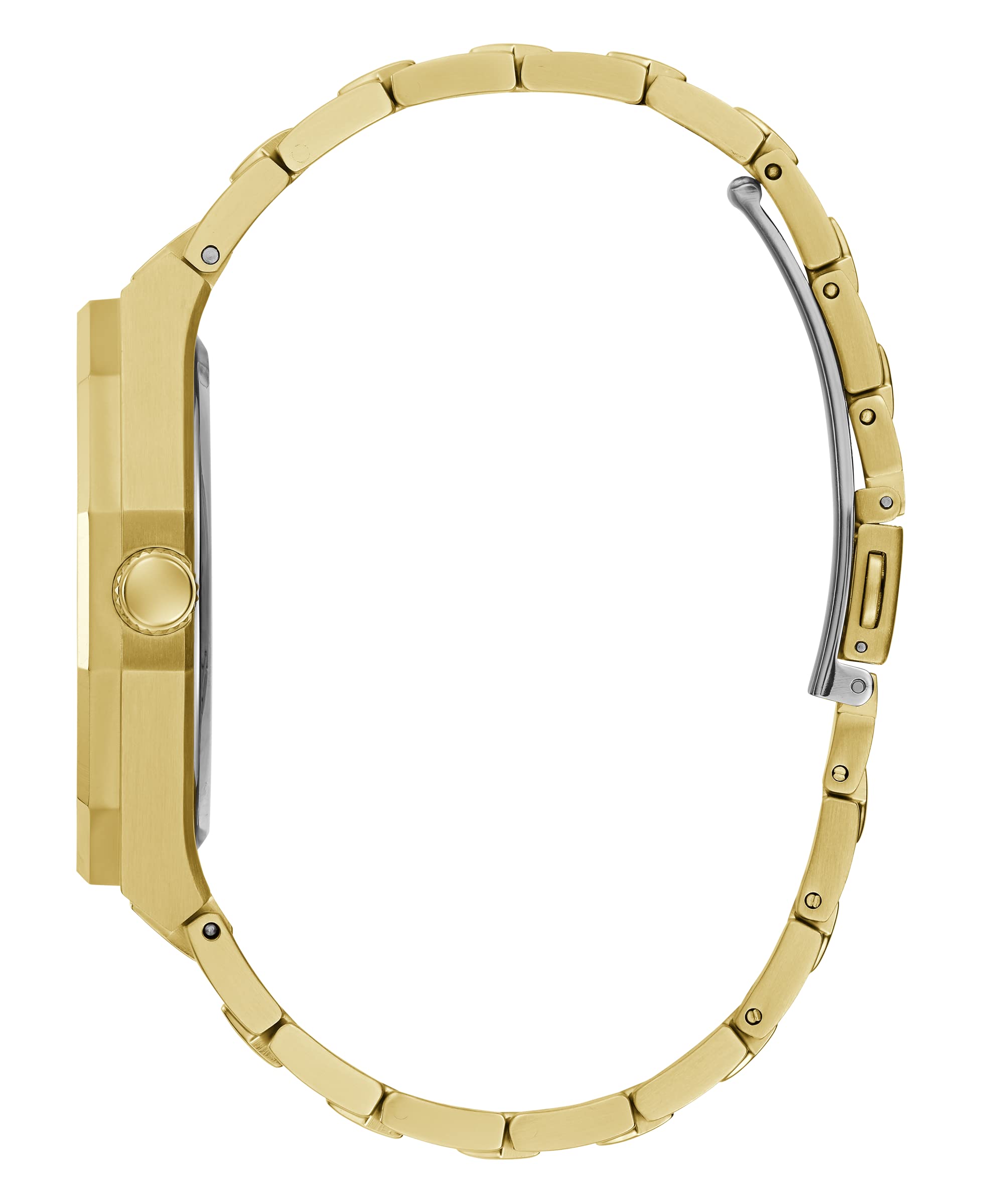 Foto 4 pulgar | Reloj Guess Para Hombre Con Caja De Acero Inoxidable En Tono Dorado De 42 Mm - Venta Internacional.