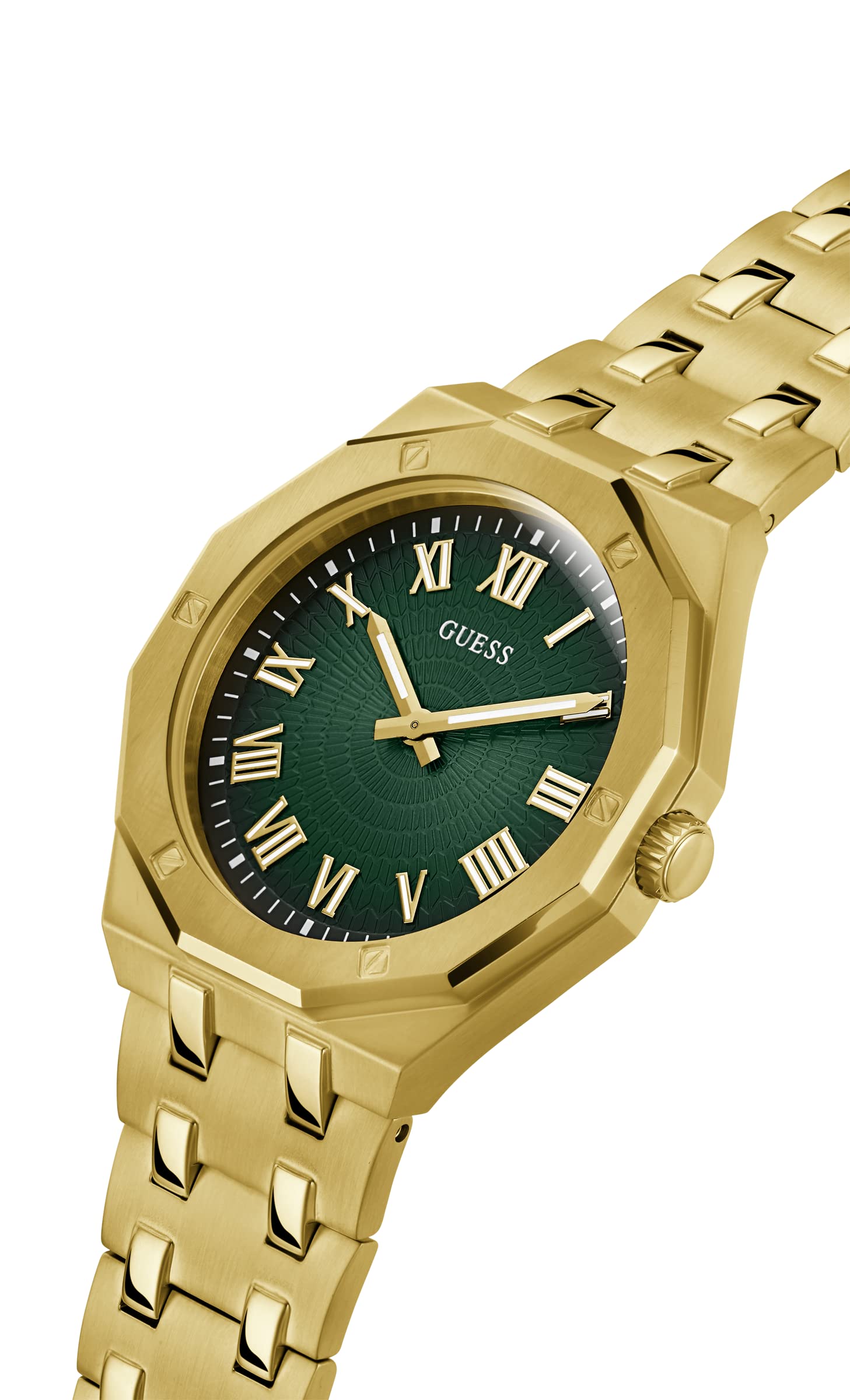 Foto 5 pulgar | Reloj Guess Para Hombre Con Caja De Acero Inoxidable En Tono Dorado De 42 Mm - Venta Internacional.