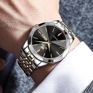Foto 2 | Reloj Olevs Vestido De Negocios Simple Plateado Para Hombre A Prueba De Agua - Venta Internacional.