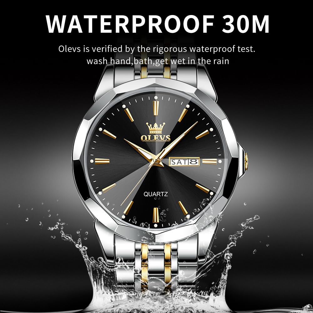 Foto 6 pulgar | Reloj Olevs Vestido De Negocios Simple Plateado Para Hombre A Prueba De Agua - Venta Internacional.