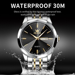 Foto 5 | Reloj Olevs Vestido De Negocios Simple Plateado Para Hombre A Prueba De Agua - Venta Internacional.