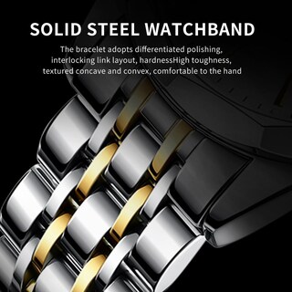 Foto 7 | Reloj Olevs Vestido De Negocios Simple Plateado Para Hombre A Prueba De Agua - Venta Internacional.