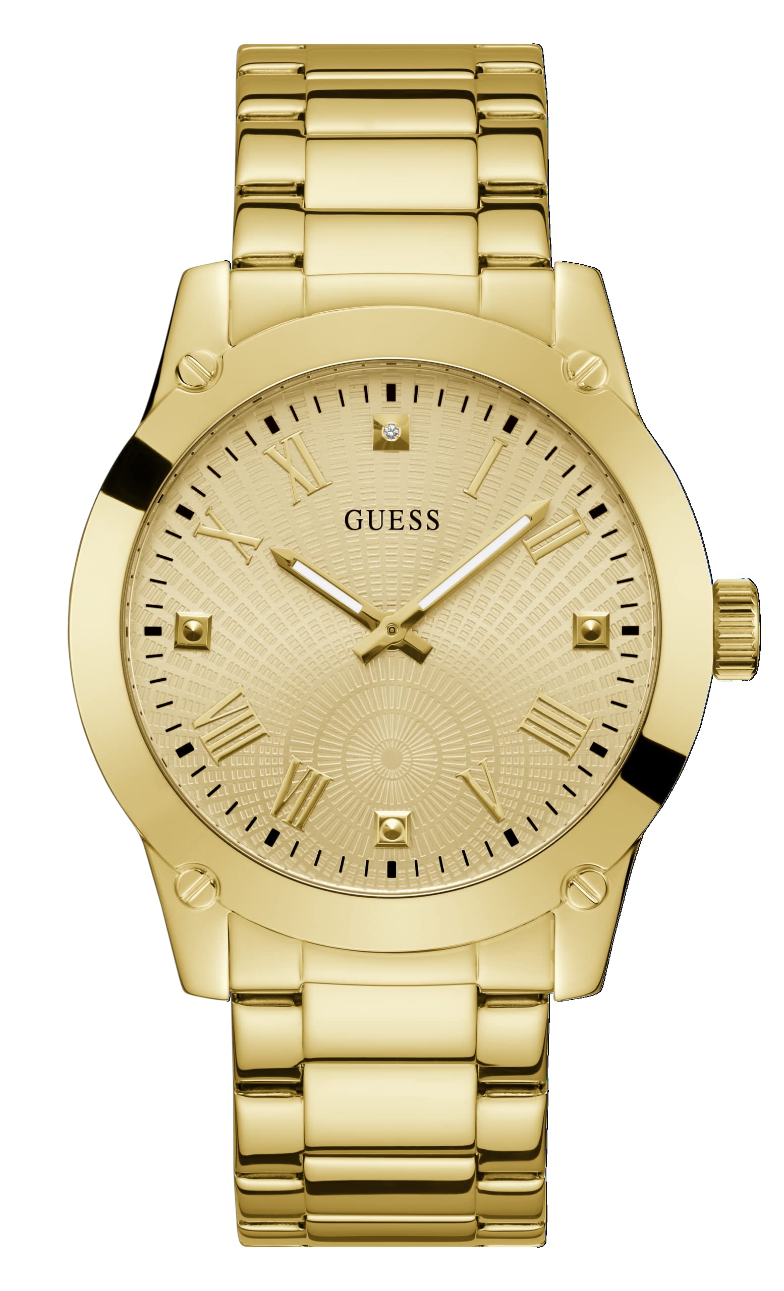 Foto 2 pulgar | Reloj Guess Para Hombre Guess Con Correa Dorada Y Caja De 44 Mm - Venta Internacional.