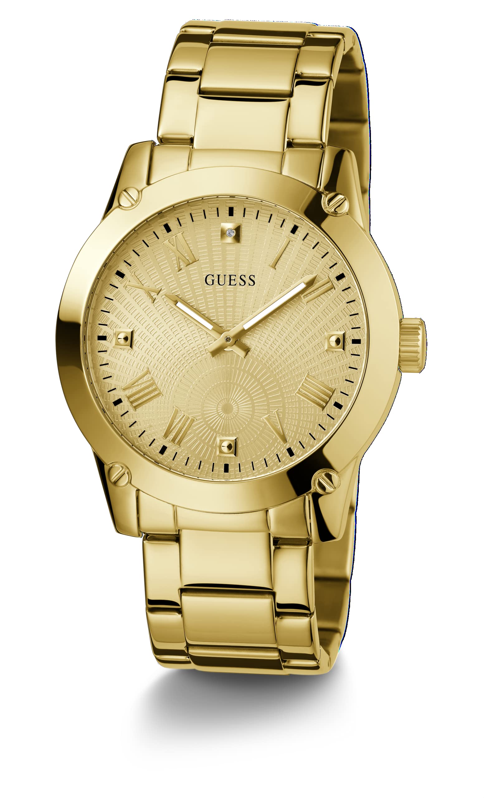 Foto 6 pulgar | Reloj Guess Para Hombre Guess Con Correa Dorada Y Caja De 44 Mm - Venta Internacional.