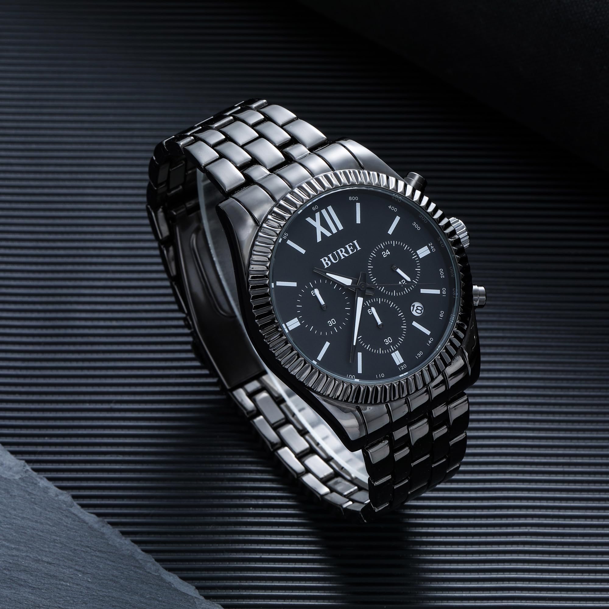 Foto 4 | Reloj Burei De Moda Para Hombre, Analógico, De Acero Inoxidable, 3 Atm - Venta Internacional.