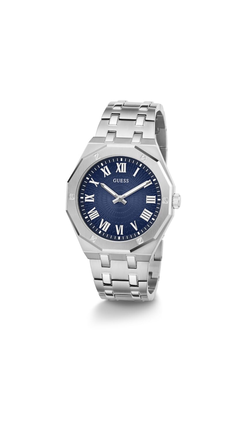 Foto 3 pulgar | Reloj Guess Para Hombre, Caja De 42 Mm, Esfera Azul, Acero Inoxidable - Venta Internacional.