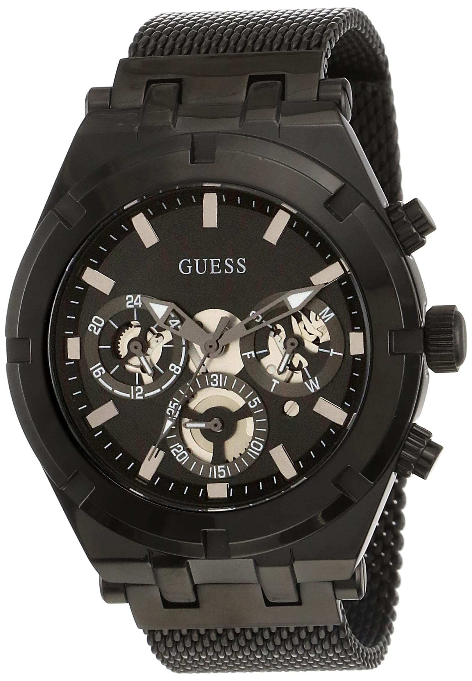 Reloj Guess Para Hombre Con Correa Y Esfera Negras, Caja De 44,0 Mm - Venta Internacional.