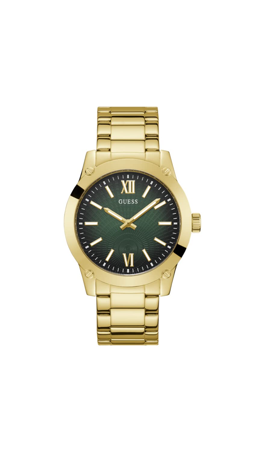 Foto 1 | Reloj Guess Para Hombre, Pulsera Dorada, Caja De 44 Mm, Esfera Verde - Venta Internacional.