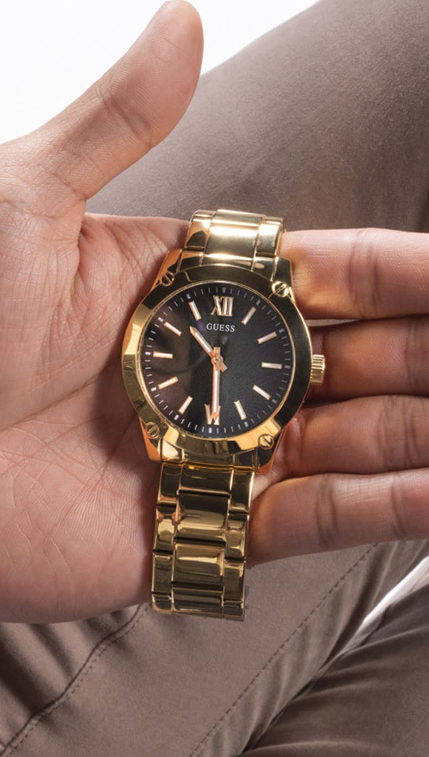 Foto 3 pulgar | Reloj Guess Para Hombre, Pulsera Dorada, Caja De 44 Mm, Esfera Verde - Venta Internacional.