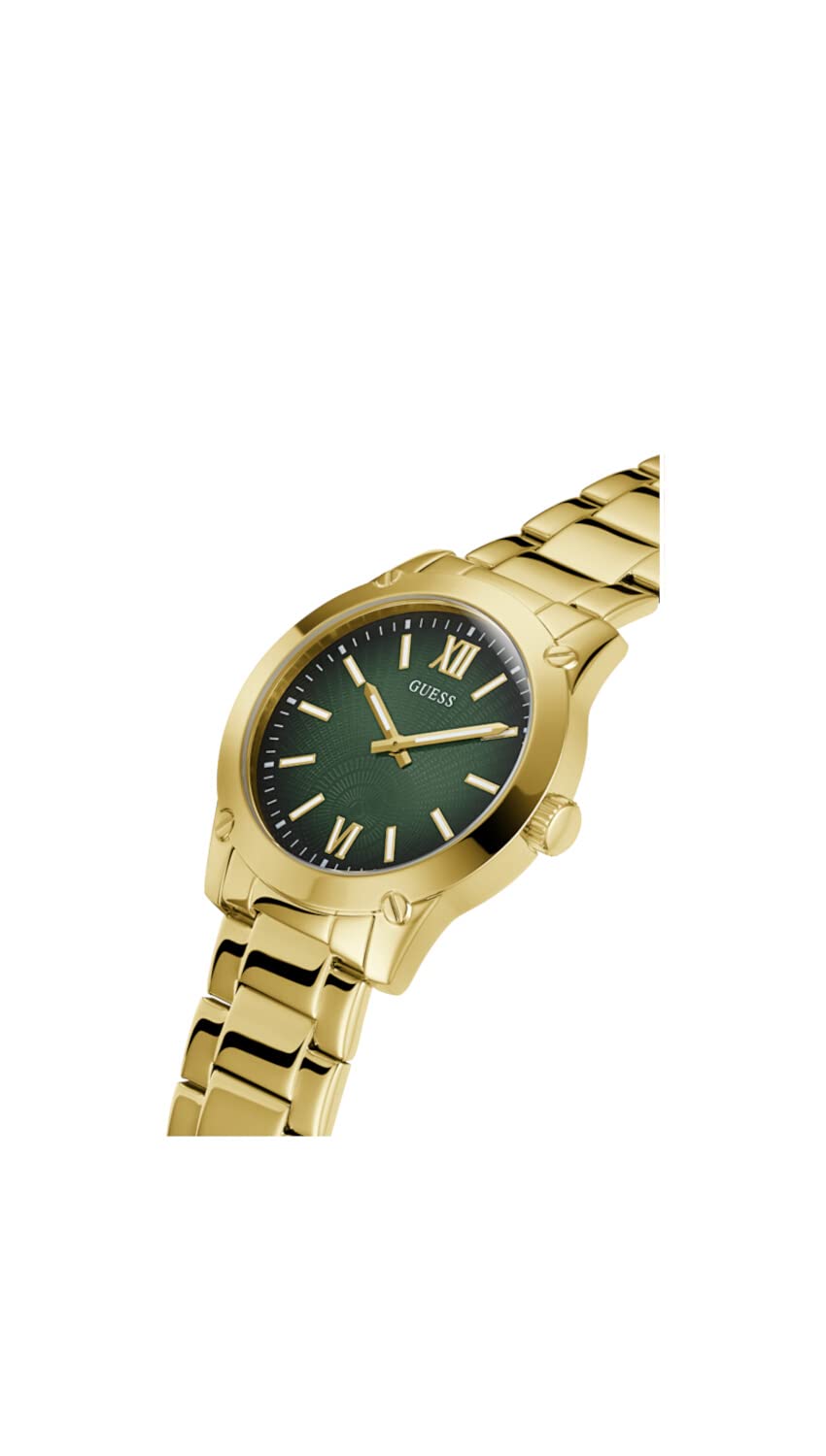Foto 4 pulgar | Reloj Guess Para Hombre, Pulsera Dorada, Caja De 44 Mm, Esfera Verde - Venta Internacional.