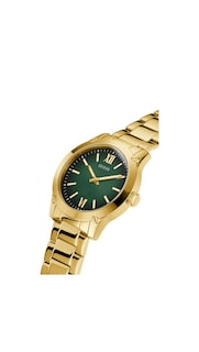 Foto 3 | Reloj Guess Para Hombre, Pulsera Dorada, Caja De 44 Mm, Esfera Verde - Venta Internacional.