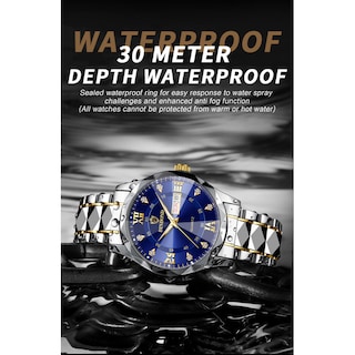 Foto 7 | Reloj Impermeable Que Brilla En La Oscuridad Con Doble Calendario Para Hombre, 43 Mm - Venta Internacional.