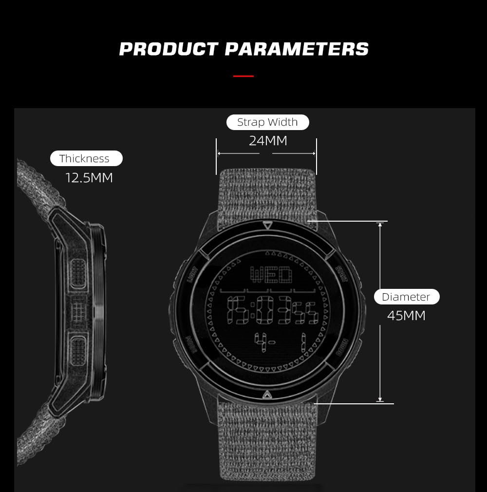 Foto 7 pulgar | Reloj North Edge De Fibra De Carbono Para Hombre, Resistente Al Agua, 50 M - Venta Internacional.