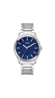 Foto 1 | Reloj Guess Para Hombre En Tono Plateado Con Esfera Azul, Caja De 44 Mm Y Pulsera De 20 Cm - Venta Internacional.