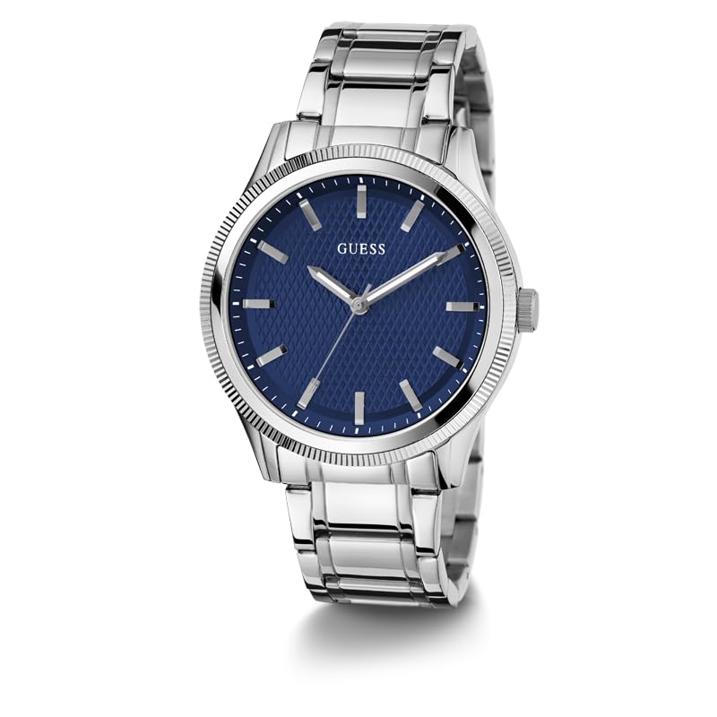 Foto 5 | Reloj Guess Para Hombre En Tono Plateado Con Esfera Azul, Caja De 44 Mm Y Pulsera De 20 Cm - Venta Internacional.