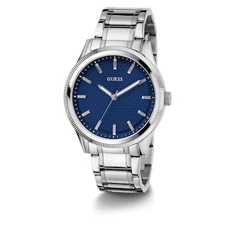 Foto 5 | Reloj Guess Para Hombre En Tono Plateado Con Esfera Azul, Caja De 44 Mm Y Pulsera De 20 Cm - Venta Internacional.
