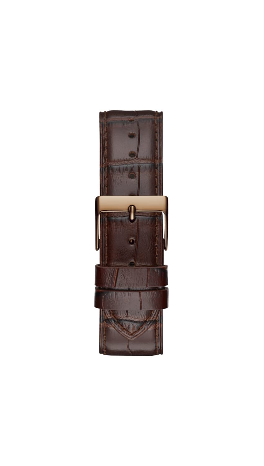 Foto 6 pulgar | Reloj Guess Para Hombre, Caja De 42 Mm, Esfera Tipo Esqueleto, Piel Marrón - Venta Internacional.