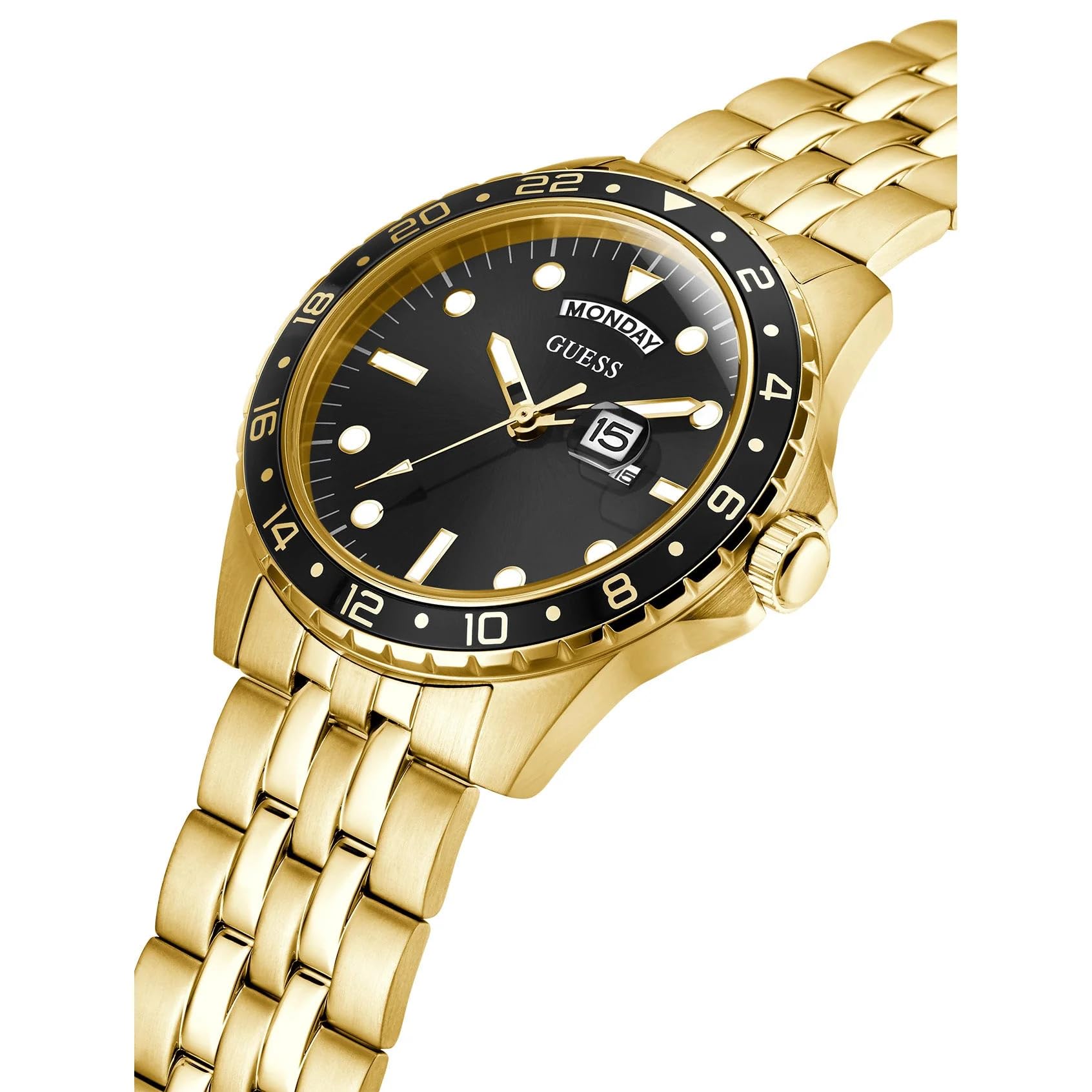 Foto 3 pulgar | Reloj Guess Dress Day-date De 44 Mm Para Hombre, Negro Y Dorado - Venta Internacional.
