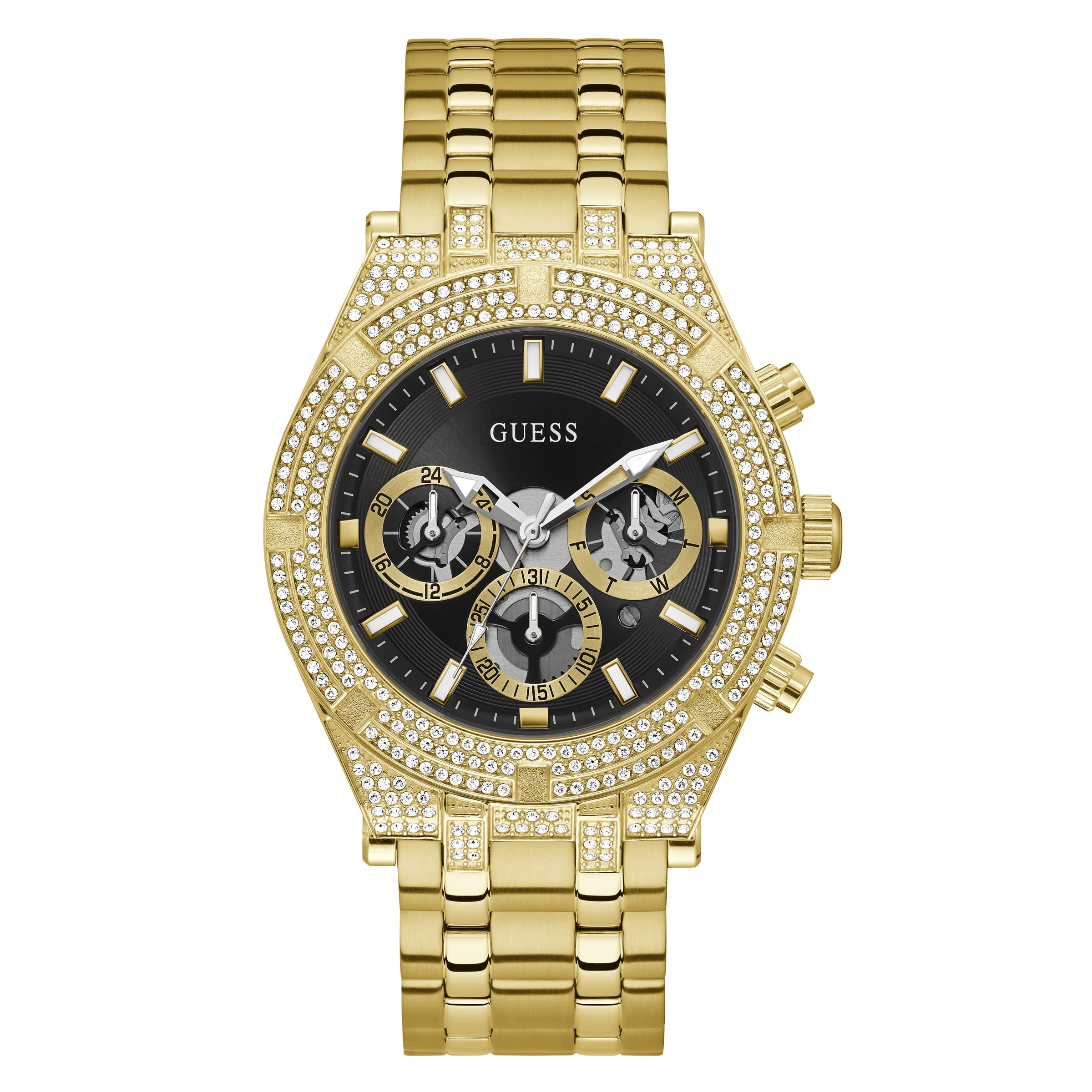 Pulsera Deportiva Dorada Watch Guess De 44 Mm Para Hombre - Venta Internacional.