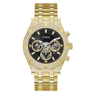 Foto 1 | Pulsera Deportiva Dorada Watch Guess De 44 Mm Para Hombre - Venta Internacional.