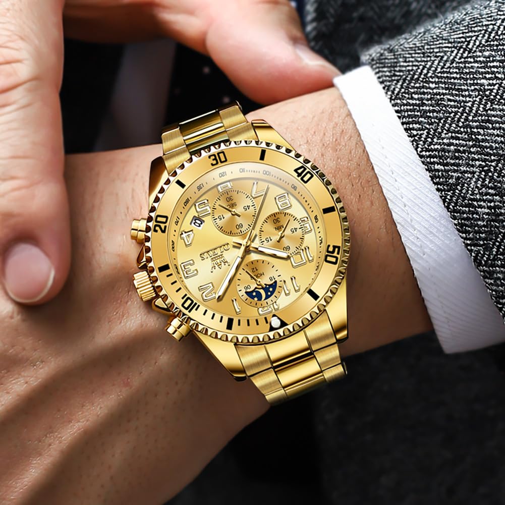 Foto 4 pulgar | Reloj Olevs Chronograph Big Face Impermeable Para Hombre - Venta Internacional.