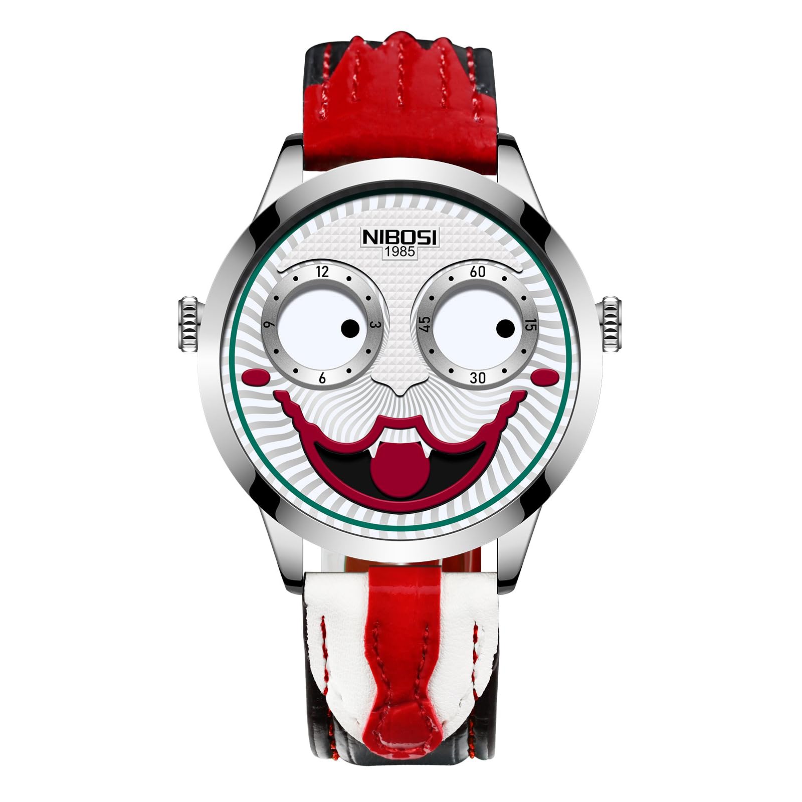 Foto 2 pulgar | Reloj Analógico Nibosi Clown Quartz Para Hombre Con Correa De Piel - Venta Internacional.