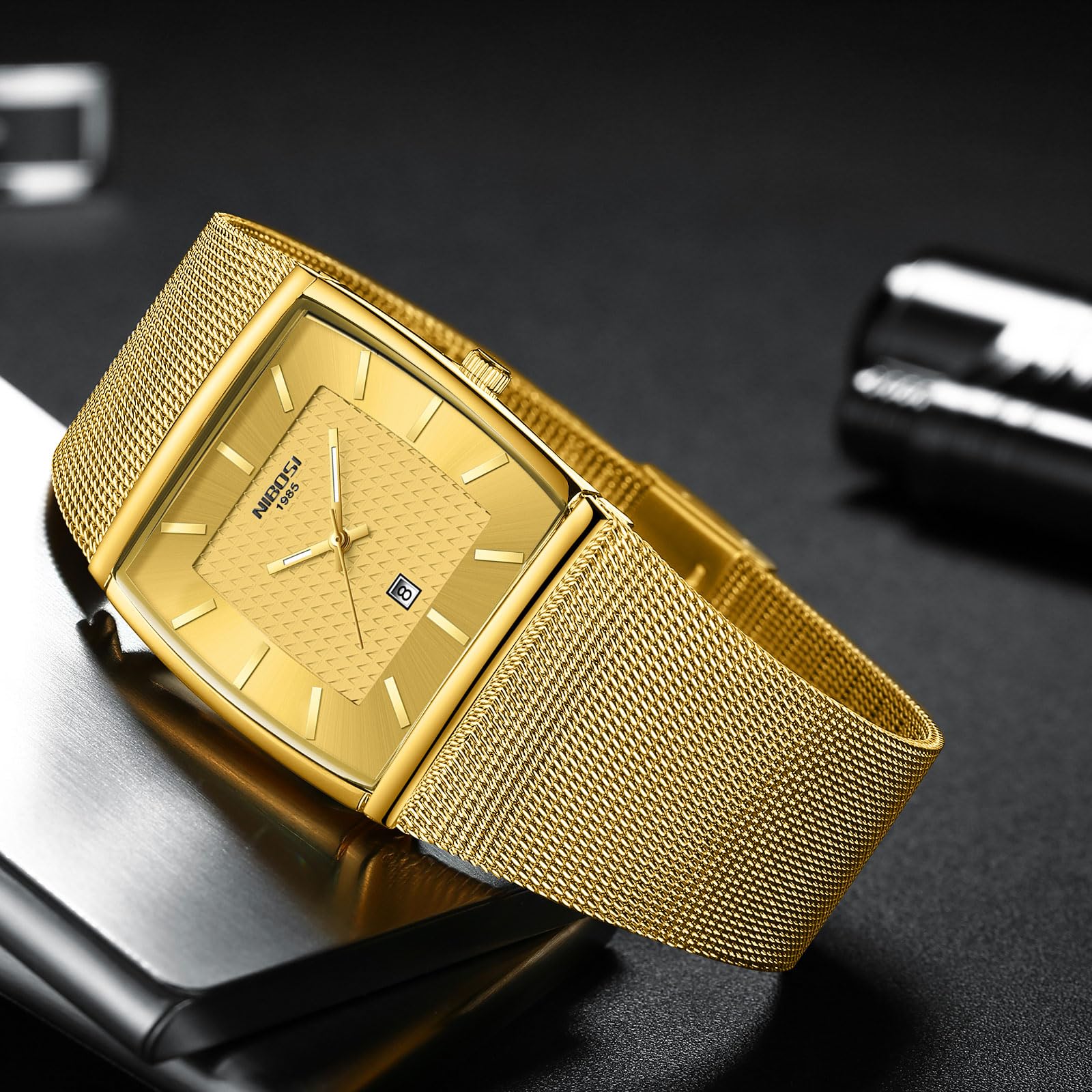 Foto 4 | Reloj Nibosi Business Square Military Waterproof Para Hombre - Venta Internacional.