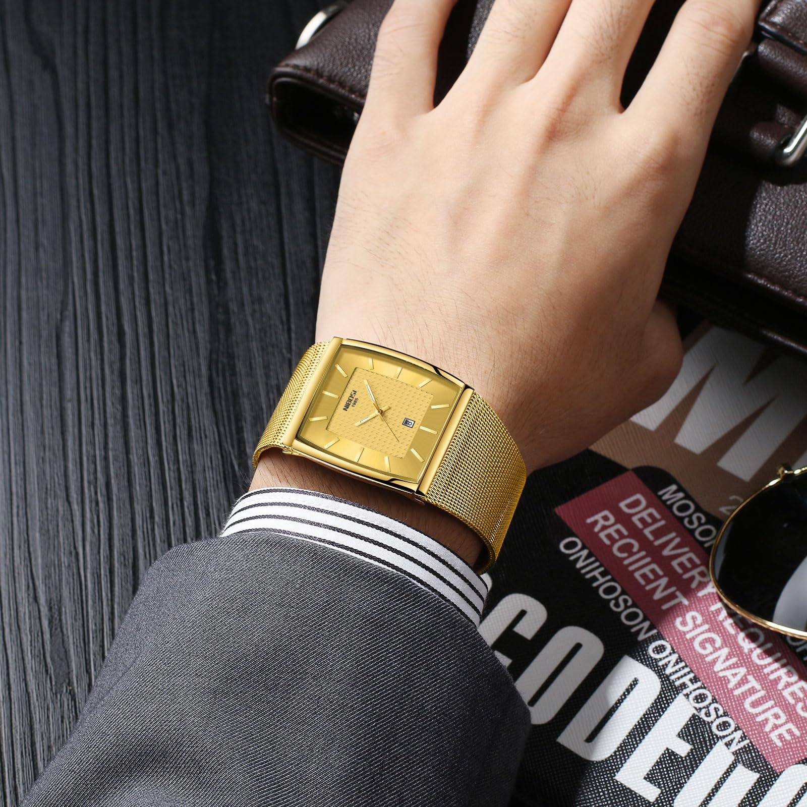 Foto 7 pulgar | Reloj Nibosi Business Square Military Waterproof Para Hombre - Venta Internacional.