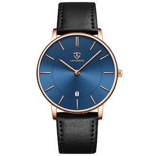 Foto 1 | Reloj L Lavaredo Para Hombre Llavaredo De Piel Extremadamente Fina - Venta Internacional.
