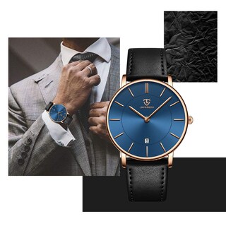 Foto 3 | Reloj L Lavaredo Para Hombre Llavaredo De Piel Extremadamente Fina - Venta Internacional.