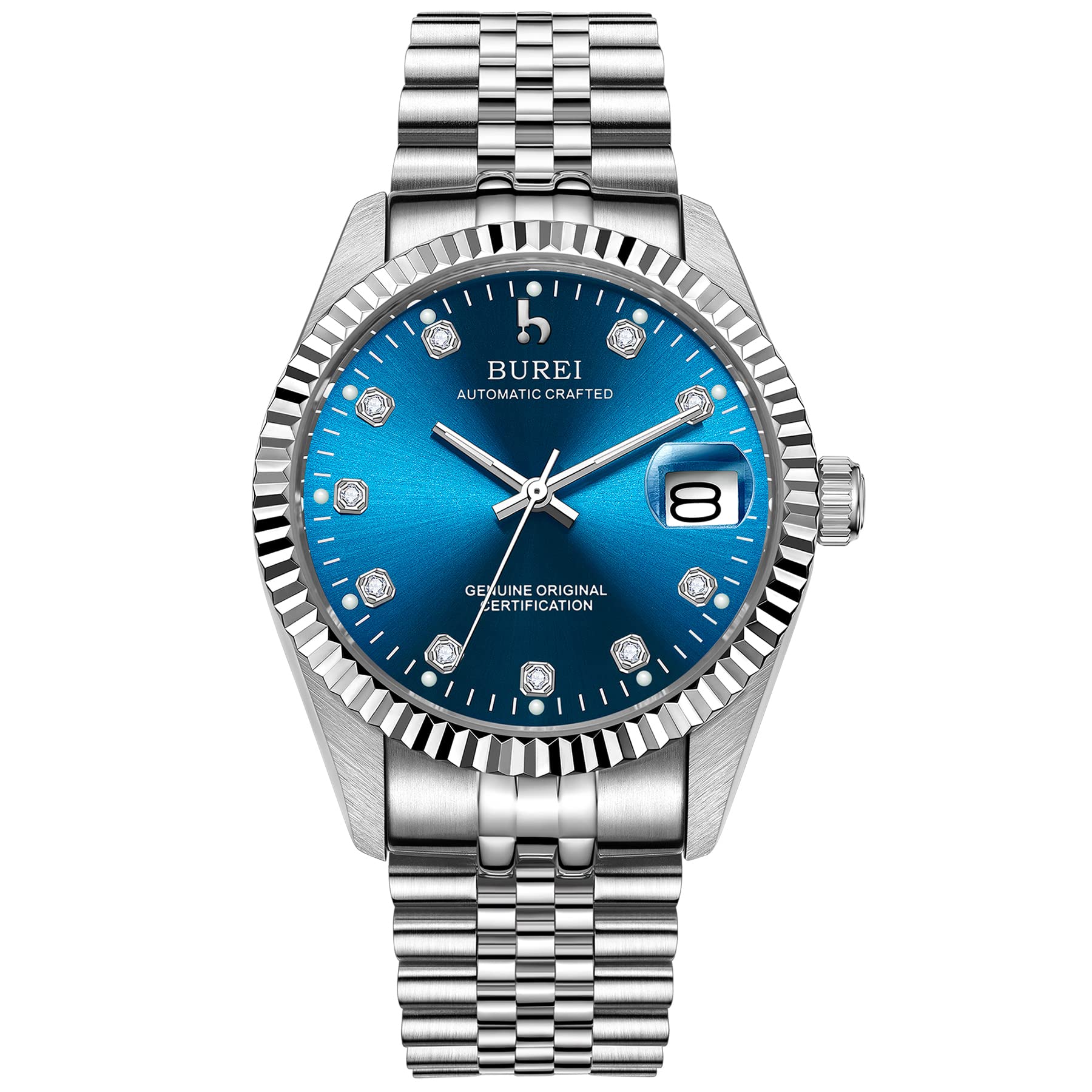 Reloj Mecánico Automático Burei De Acero Inoxidable Para Hombre - Venta Internacional.