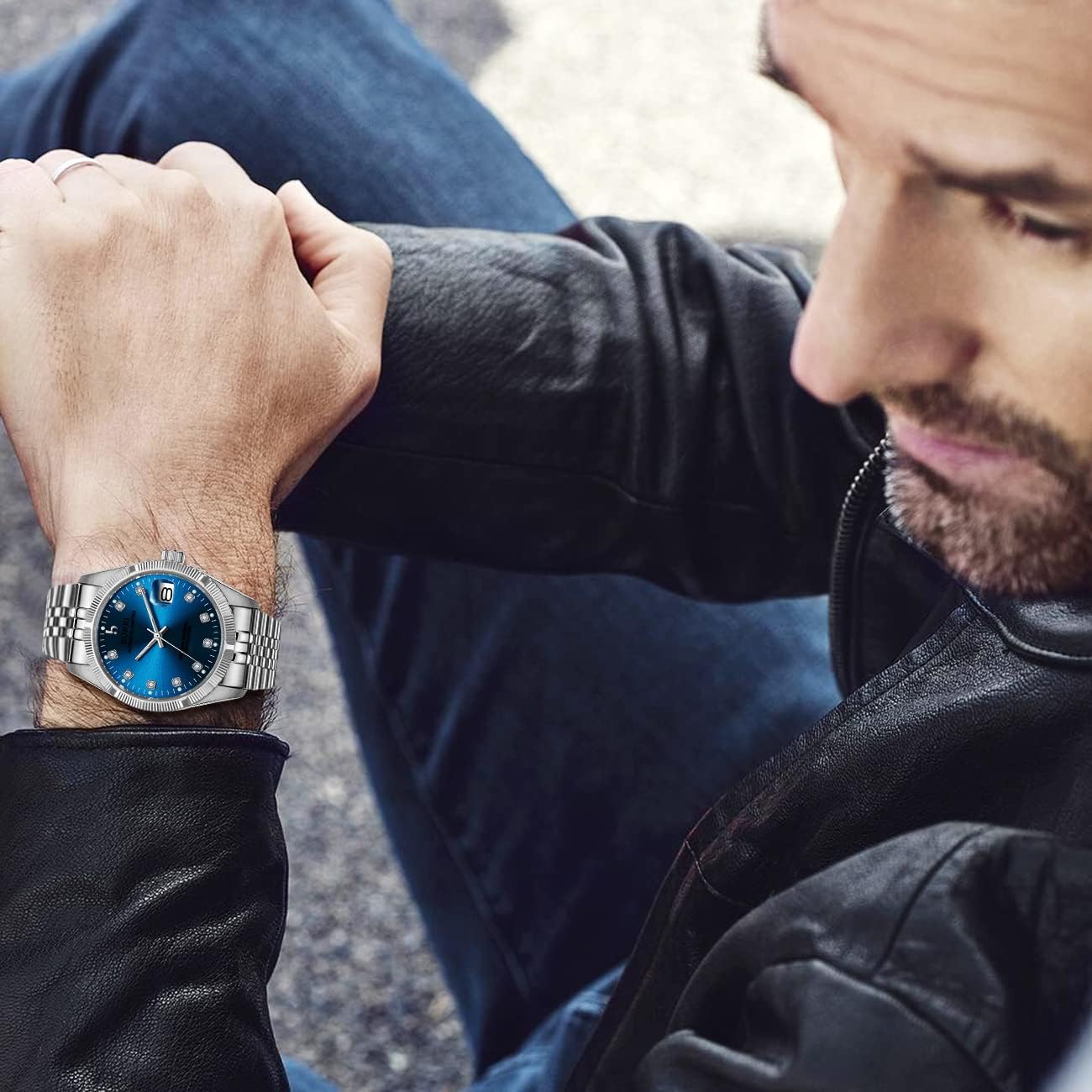 Foto 6 pulgar | Reloj Mecánico Automático Burei De Acero Inoxidable Para Hombre - Venta Internacional.