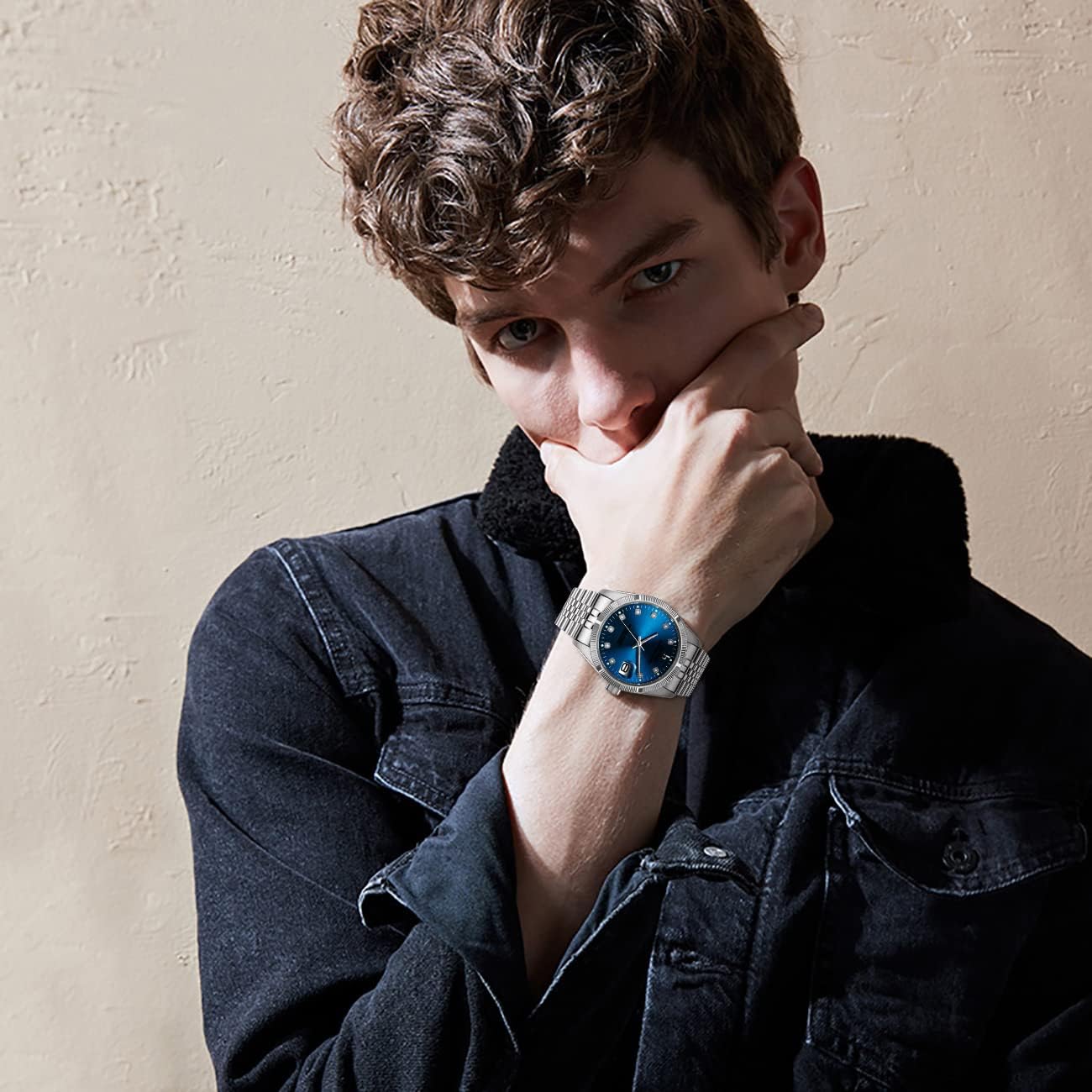 Foto 7 pulgar | Reloj Mecánico Automático Burei De Acero Inoxidable Para Hombre - Venta Internacional.