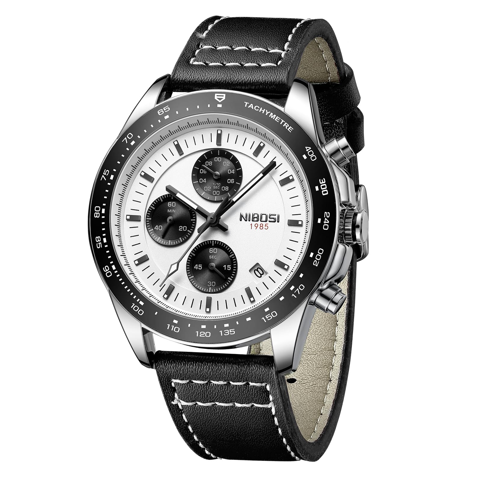 Foto 2 pulgar | Reloj Nibosi Analog Chronograph Quartz Leather Para Hombre - Venta Internacional.