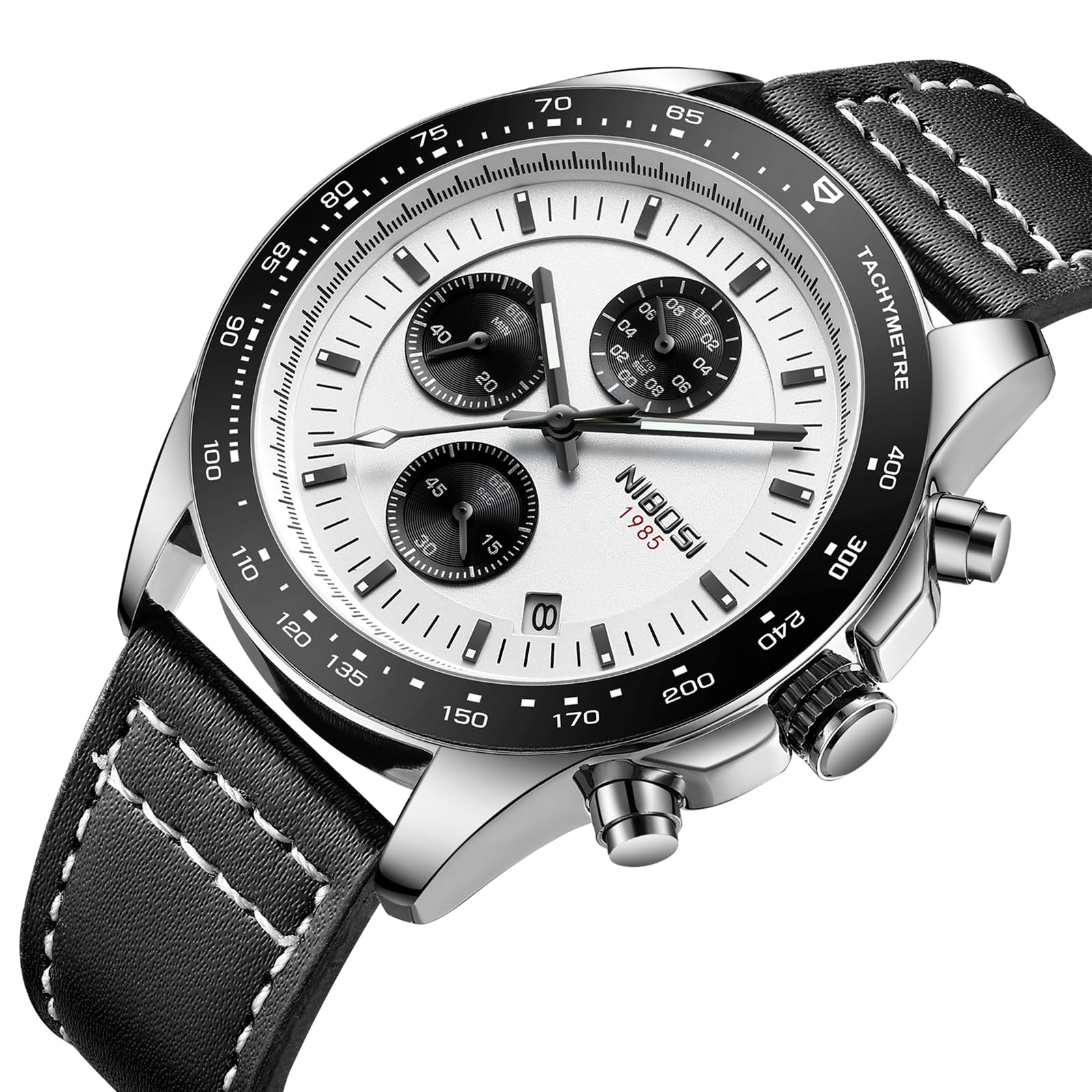 Foto 3 | Reloj Nibosi Analog Chronograph Quartz Leather Para Hombre - Venta Internacional.