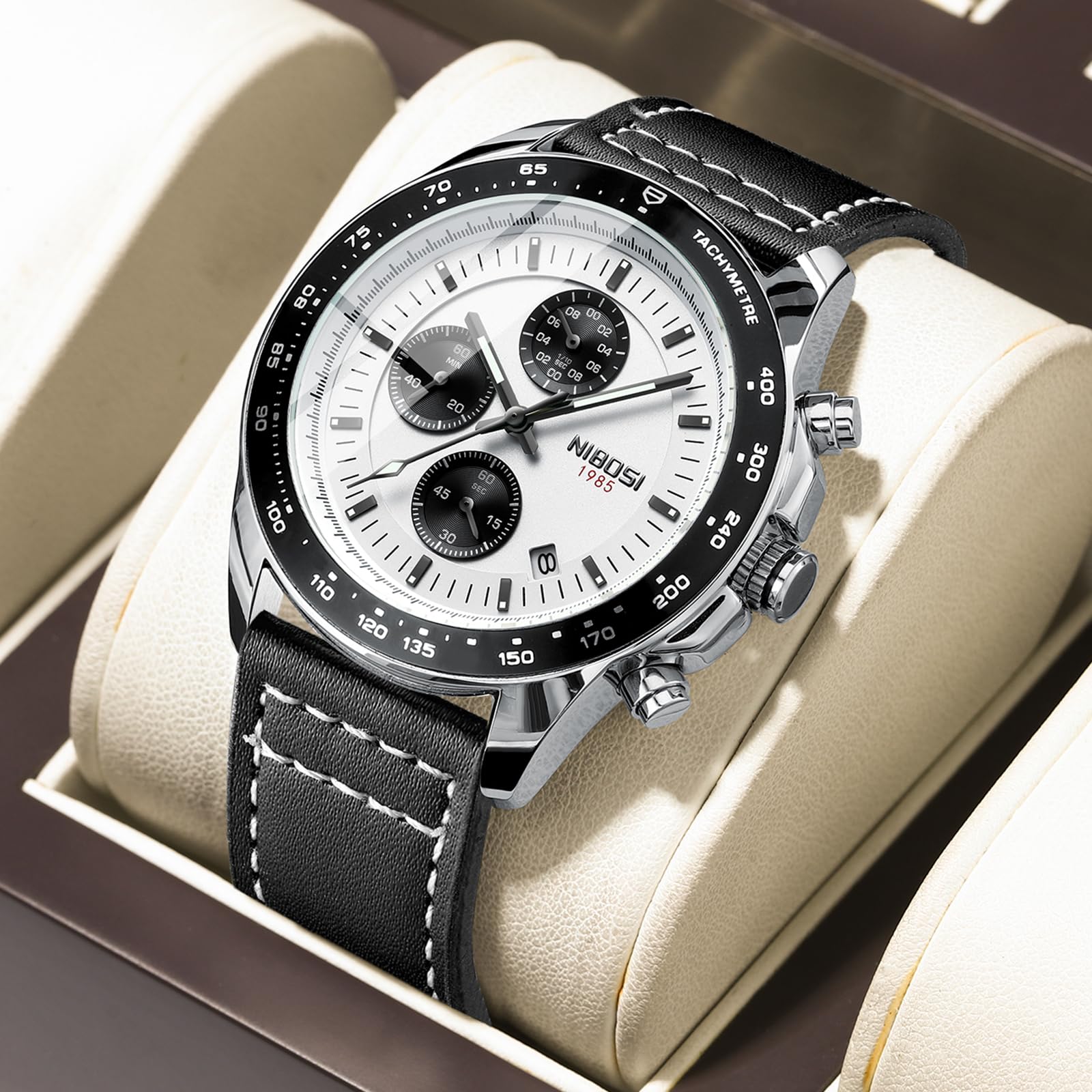 Foto 5 pulgar | Reloj Nibosi Analog Chronograph Quartz Leather Para Hombre - Venta Internacional.