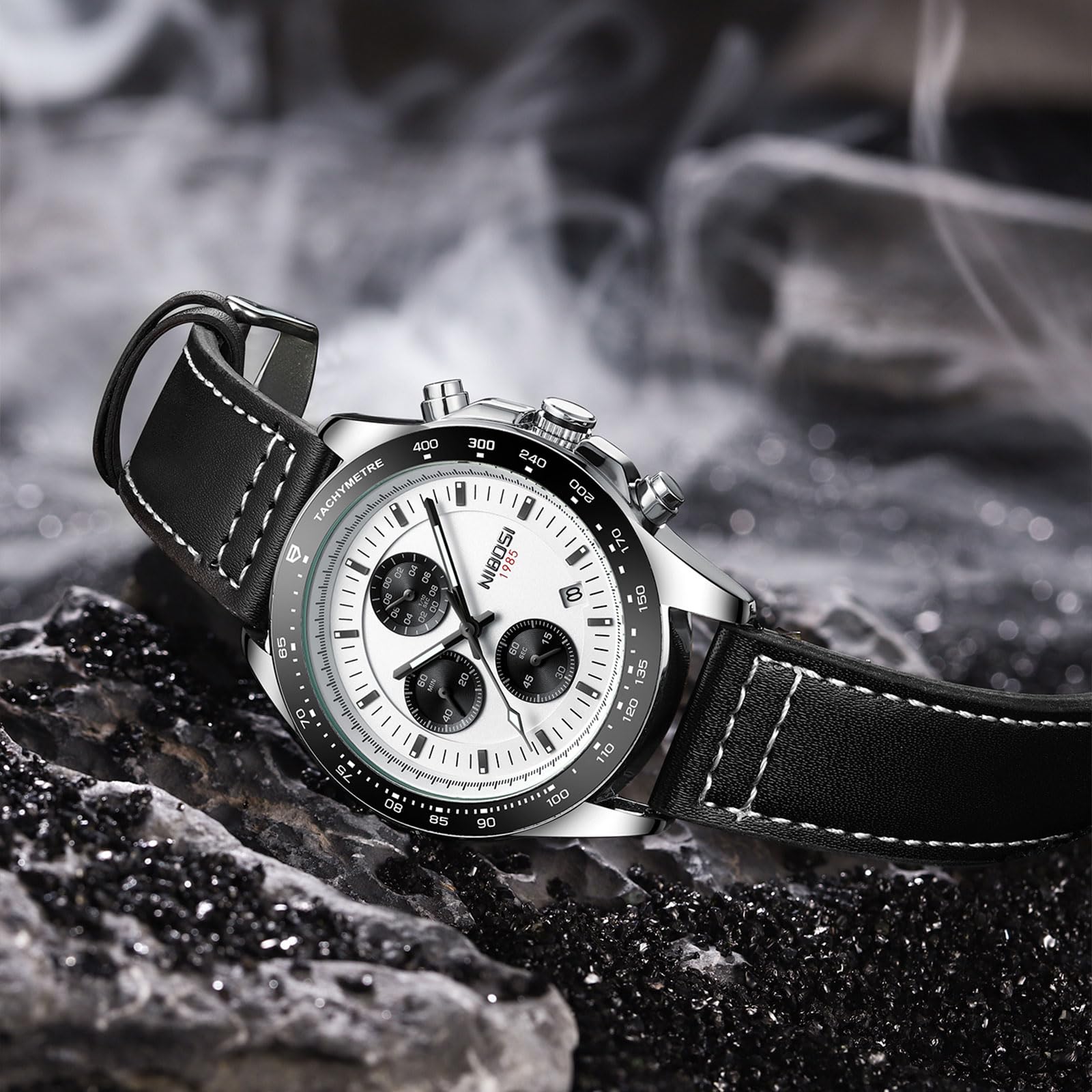 Foto 6 pulgar | Reloj Nibosi Analog Chronograph Quartz Leather Para Hombre - Venta Internacional.