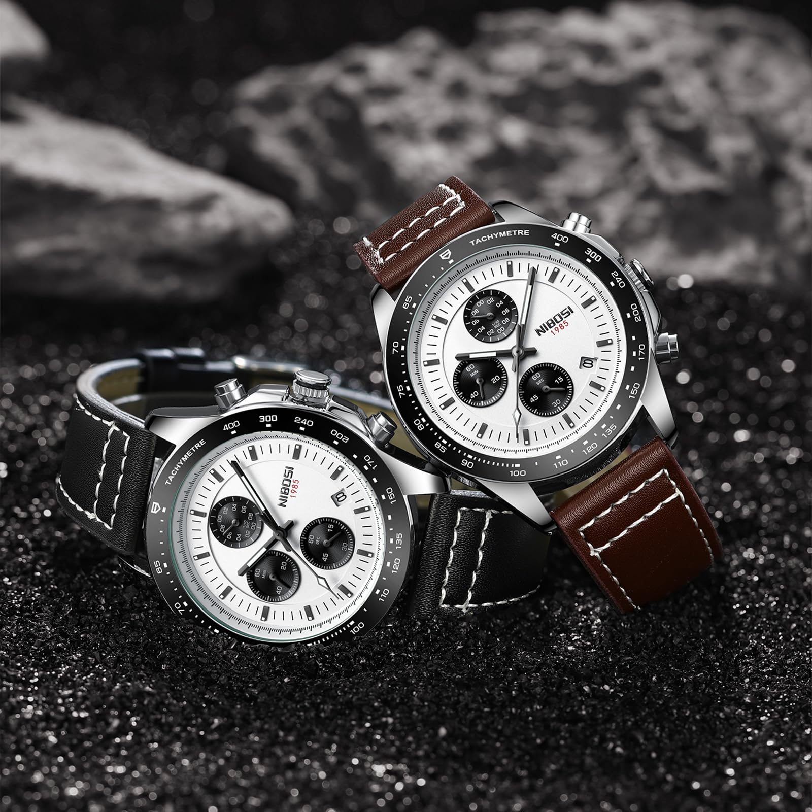 Foto 8 pulgar | Reloj Nibosi Analog Chronograph Quartz Leather Para Hombre - Venta Internacional.