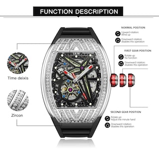 Foto 2 | Reloj Carnival - Barril De Vino Mecánico Para Hombre (50 M, Resistente Al Agua) - Venta Internacional.