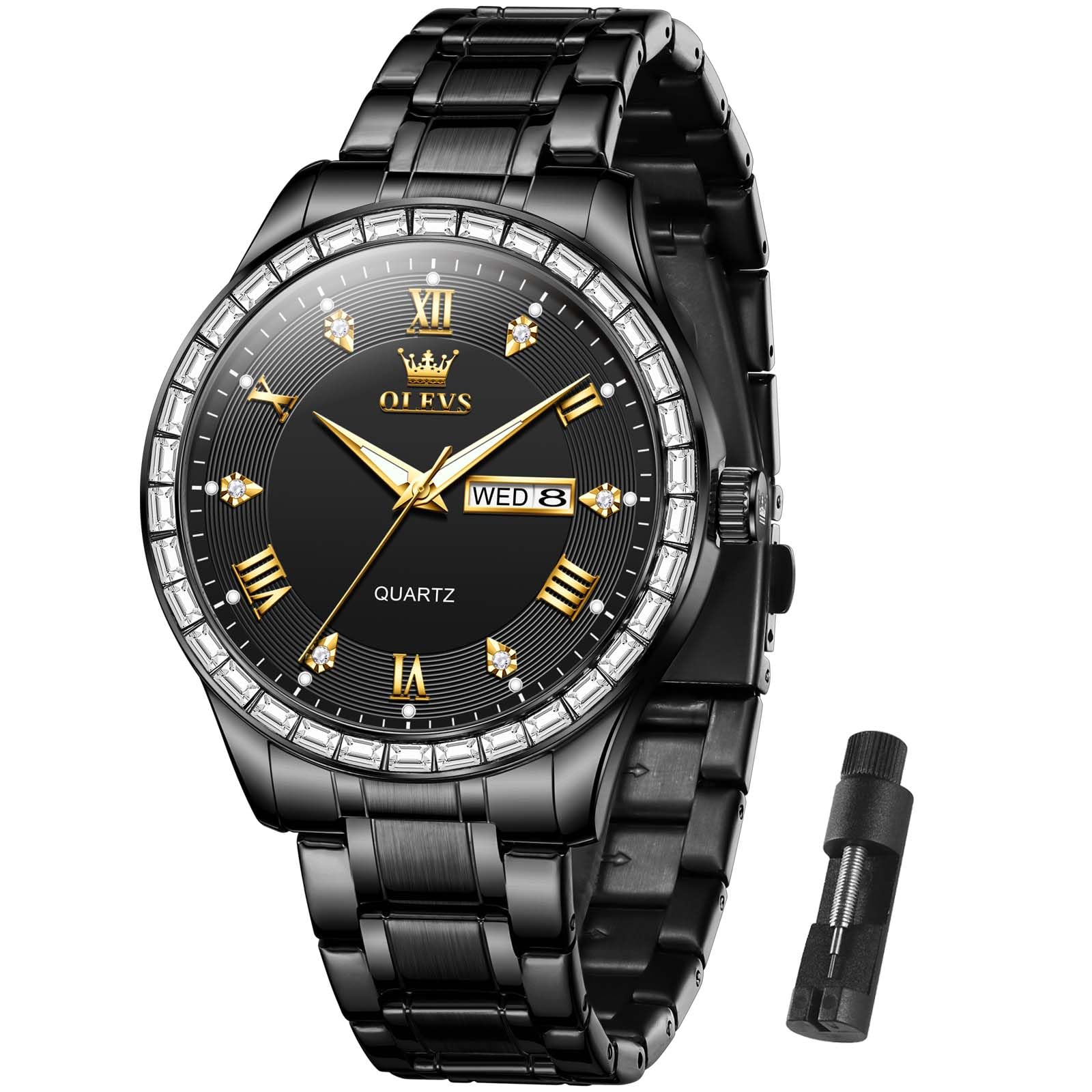 Reloj Olevs De Acero Inoxidable Impermeable De Lujo A La Moda Para Hombre - Venta Internacional.