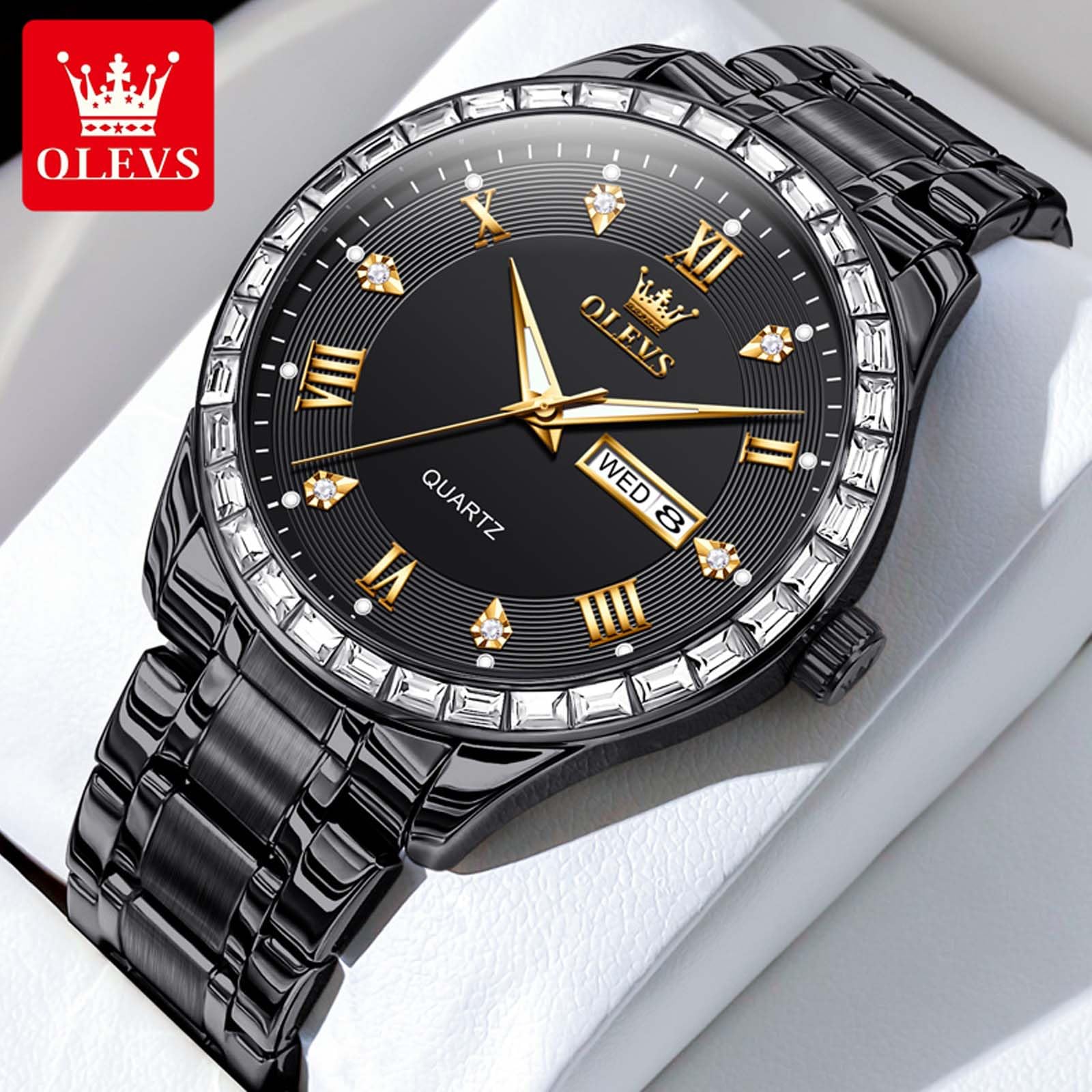 Foto 4 pulgar | Reloj Olevs De Acero Inoxidable Impermeable De Lujo A La Moda Para Hombre - Venta Internacional.