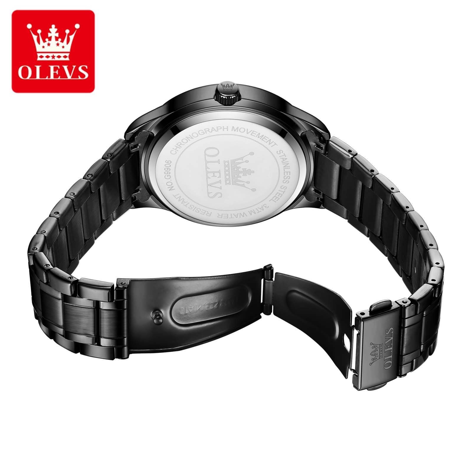 Foto 6 pulgar | Reloj Olevs De Acero Inoxidable Impermeable De Lujo A La Moda Para Hombre - Venta Internacional.