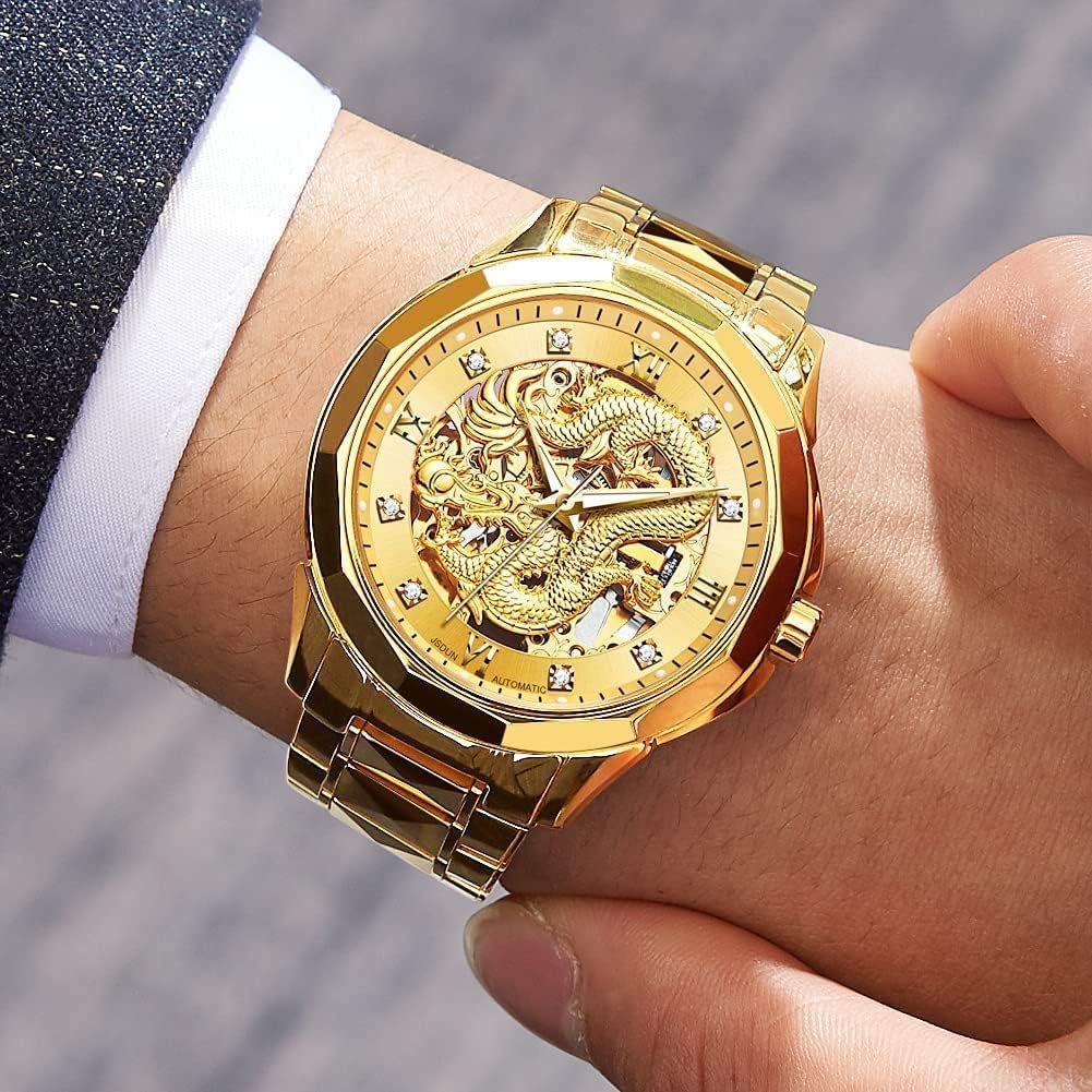 Foto 2 | Reloj Olevs Gold Para Hombre Mecánico Automático De Acero Tungsteno - Venta Internacional.