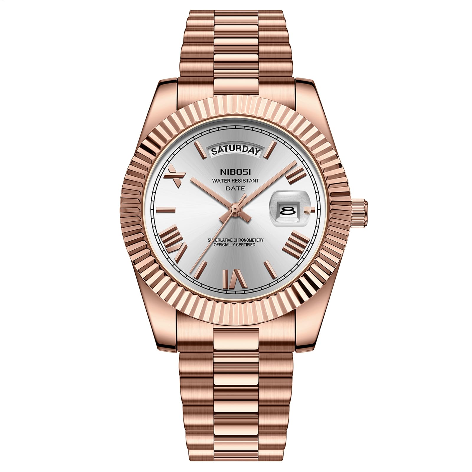 Foto 3 pulgar | Reloj Nibosi A12-rose White Analog Quartz Para Hombre - Venta Internacional.