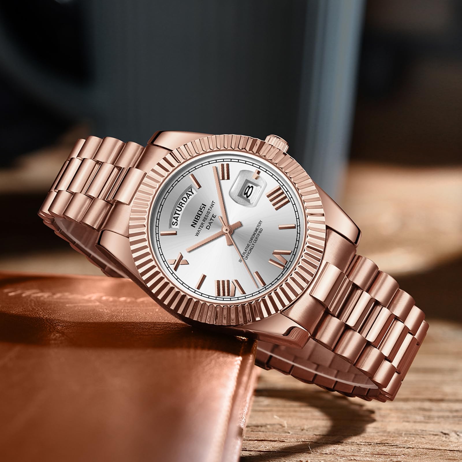 Foto 6 pulgar | Reloj Nibosi A12-rose White Analog Quartz Para Hombre - Venta Internacional.