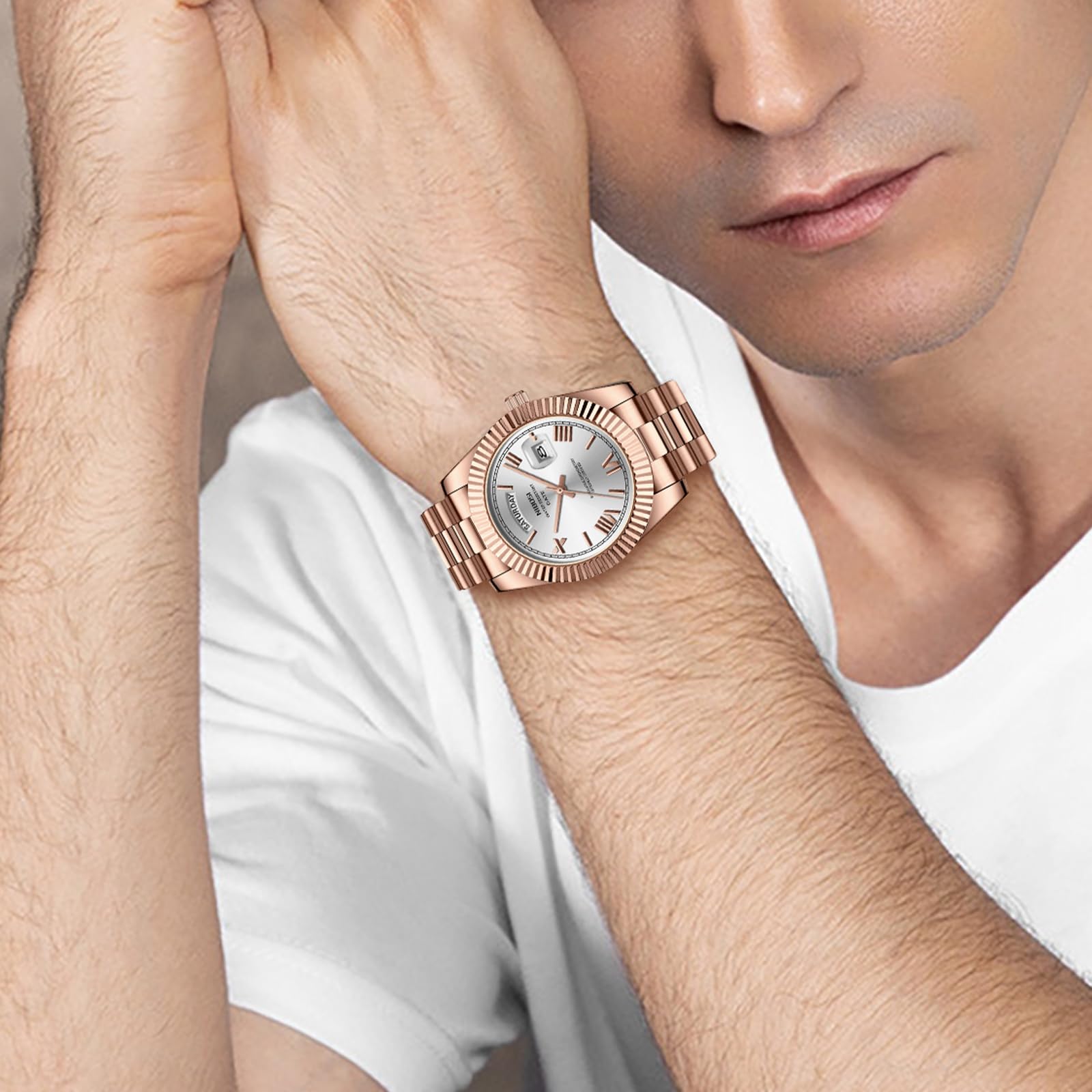 Foto 6 | Reloj Nibosi A12-rose White Analog Quartz Para Hombre - Venta Internacional.