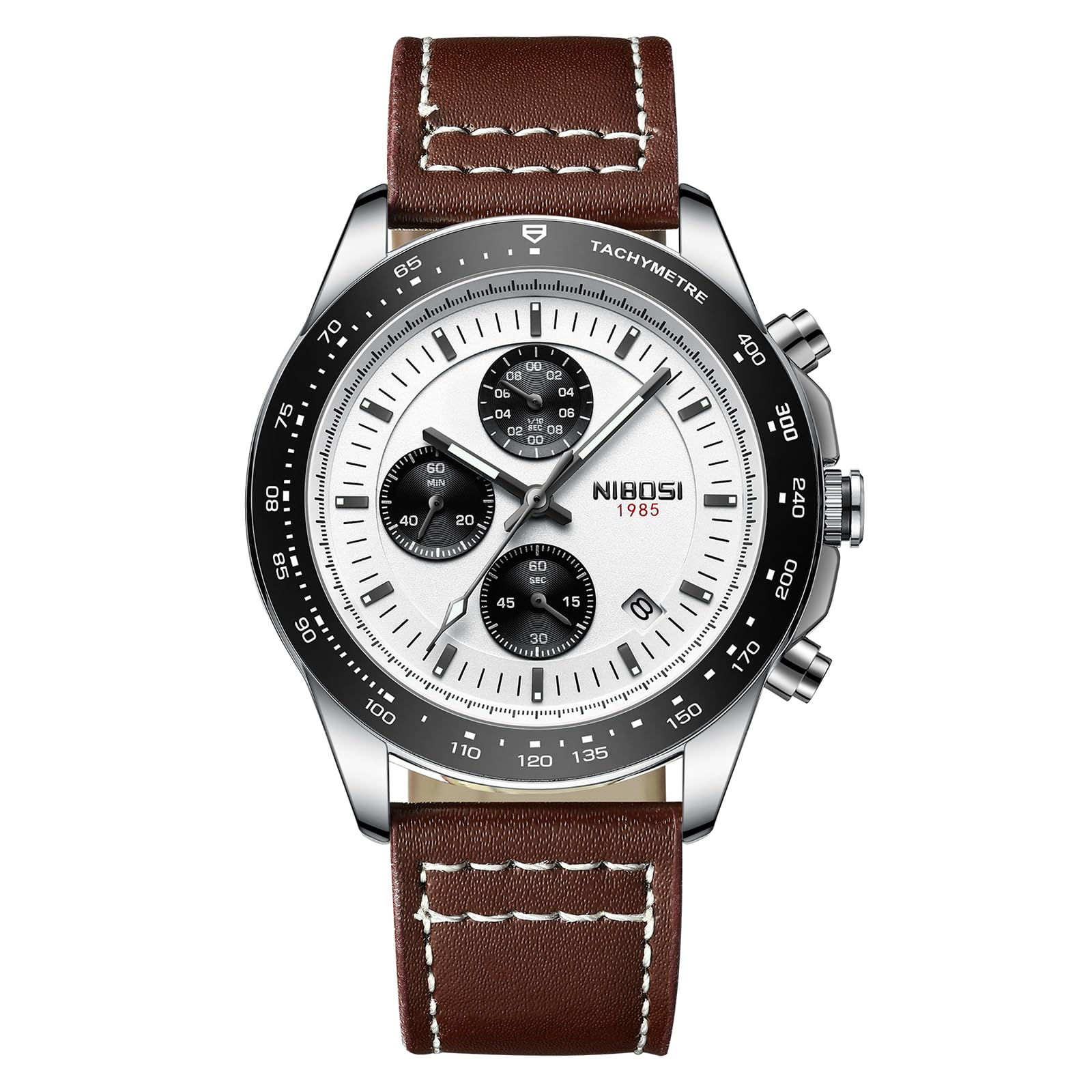 Foto 3 pulgar | Reloj Nibosi Analog Chronograph Quartz Leather Para Hombre - Venta Internacional.