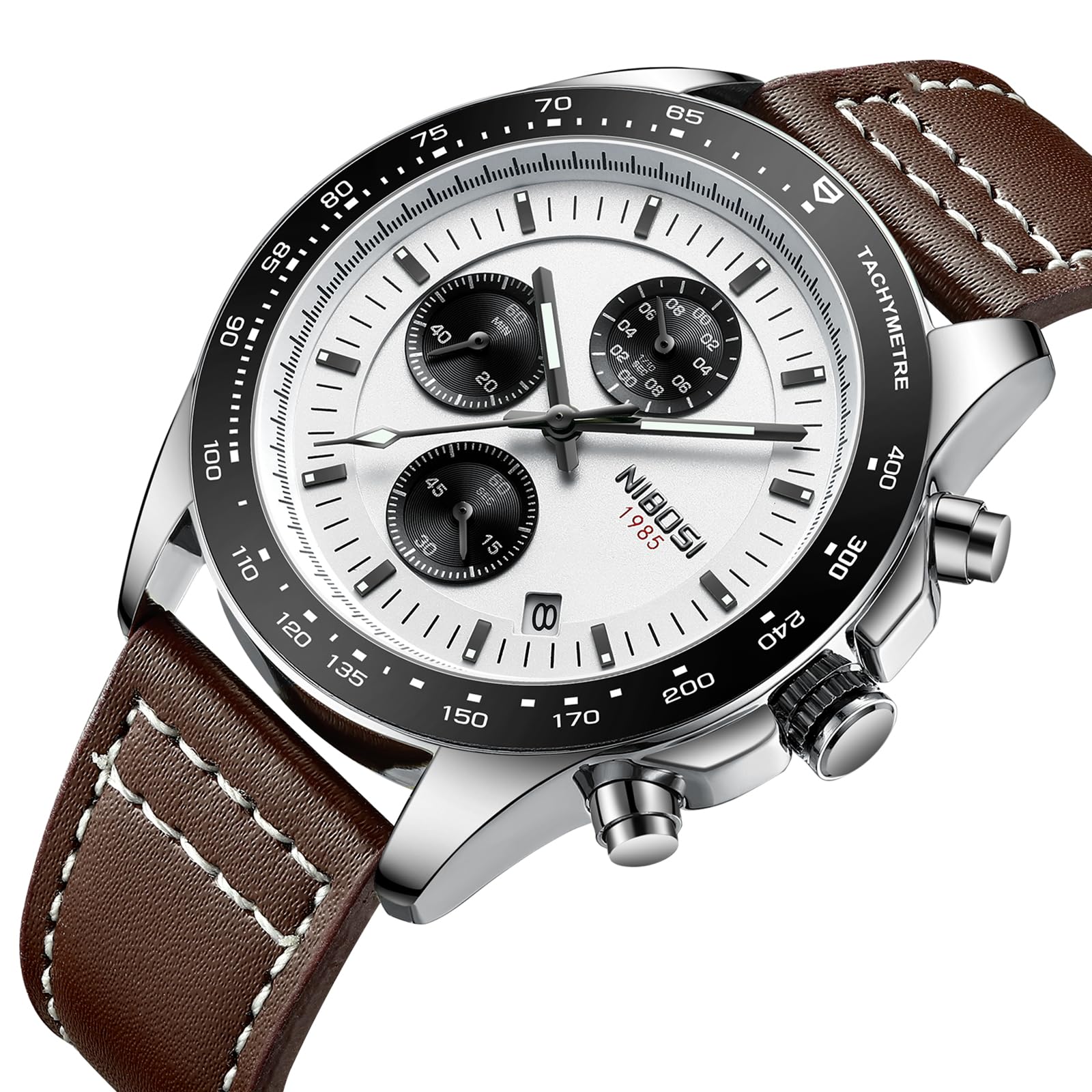 Foto 4 pulgar | Reloj Nibosi Analog Chronograph Quartz Leather Para Hombre - Venta Internacional.